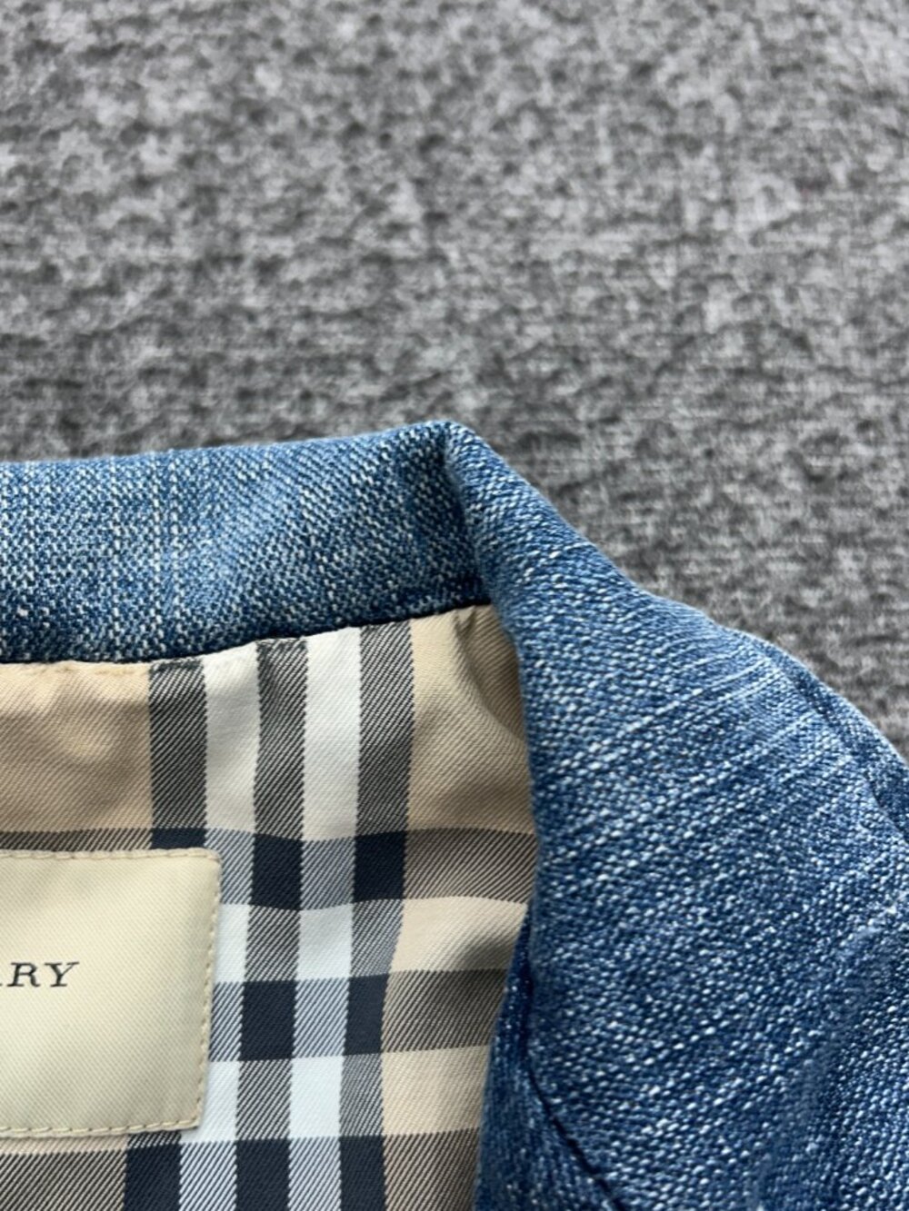 Burberry Denim Jacket Nova Check Womens Size 8 US Blazer - Picture 8 of 16